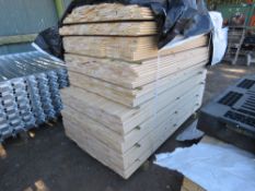 LARGE PACK OF UNTREATED SHIPLAP CLADDING TIMBER 1.4-1.8M LENGTH APPROX 9.5CM WIDTH.