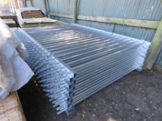 STACK OF 14 NO BARBICAN IMPERIAL FENCE PANELS, 2190MM HEIGHT X 1940MM WIDTH, GALVANISED. PALLET V.