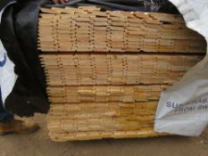 PACK OF UNTREATED SHIPLAP TIMBER CLADDING, 1.54M X 9.5CM APPROX.