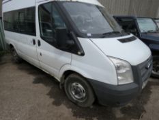 FORD TRANSIT 125T300 9 SEATER MINIBUS REG:CV12 YDC. WITH V5, TESTED TILL 09.11.2021. 243,114 REC MI