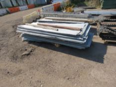 APPROXIMATELY 50NO PRE USED METAL ROOF SHEETS, 2.4M (8FT APPROX)