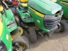 JOHN DEERE X320 PROFESSIONAL RIDE ON PETROL MOWER. PREVIOUS COUNCIL USEAGE. STRAIGHT FROM STORAGE,