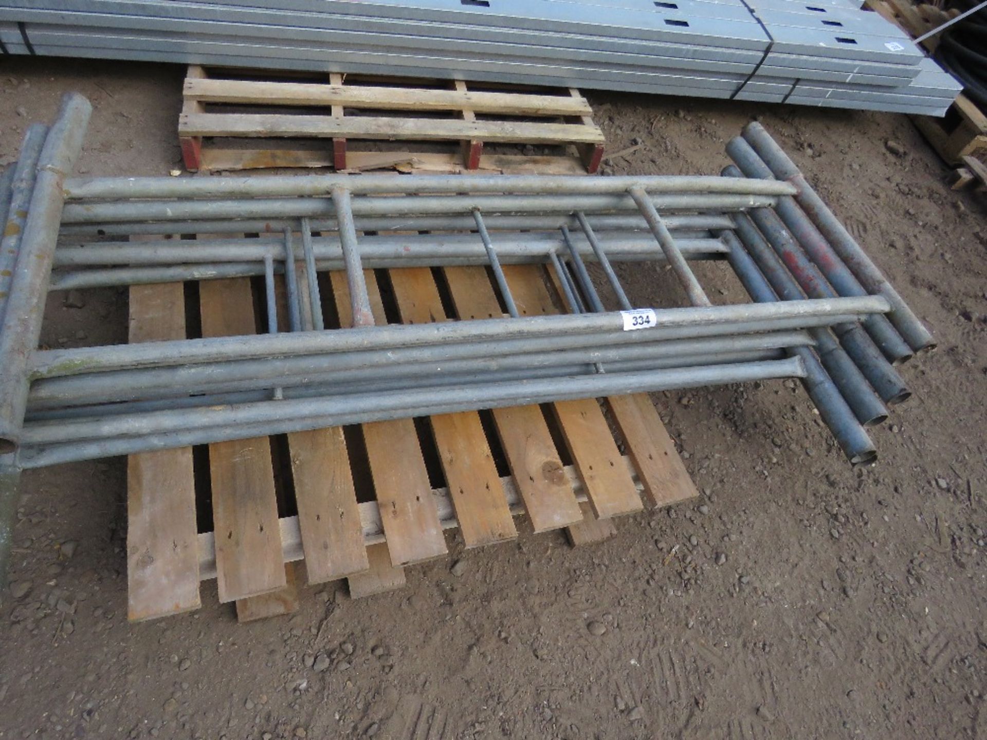 7 X GALVANISED STEEL SCAFFOLD TOWER FRAMES.