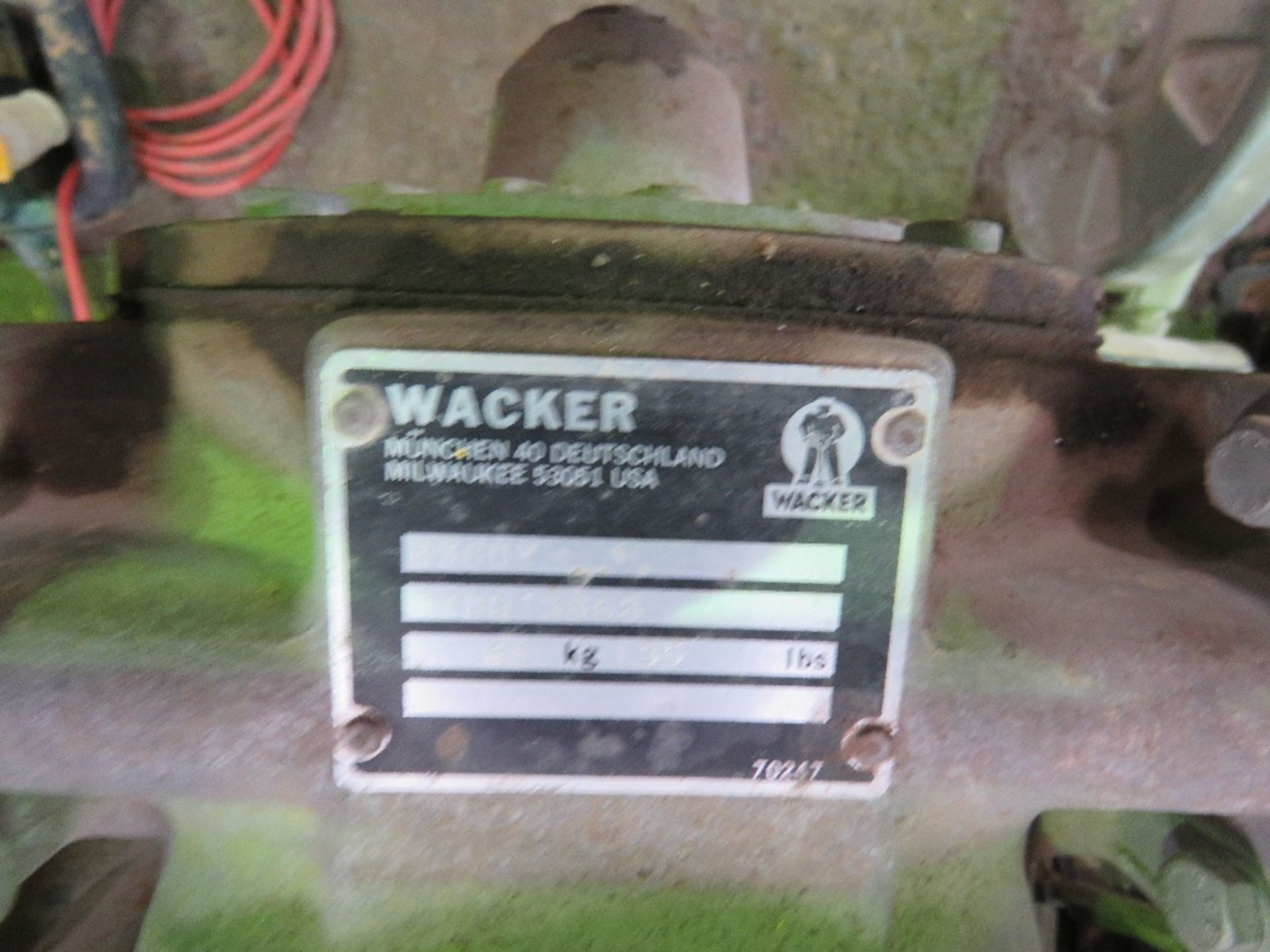 WACKER BIG FOOT TRENCH COMPACTOR. - Image 4 of 4