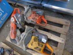 3 X HUSQVARNA PETROL SAWS FOR SPARES/REPAIR.