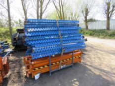 PALLET RACKING. 18 X UPRIGHTS@2M HEIGHT PLUS A STILLAGE OF BEAMS@2M LENGTH. SOURCED FROM GARDEN CENT