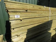 PACK OF PRESSURE TREATED FEATHER EDGE TIMBER FENCE CLADDING BOARDS, 1.8M LENGTH X 10.5CM WIDTH APPRO