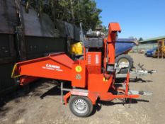 CAMON C300 COMMERCIAL TOWED CHIPPER/SHREDDER. 311 REC HOURS. KUBOTA ENGINE. SN:42951.