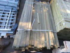 PACK OF TREATED TIMBER POSTS 1.8M LENGTH 55MM X 45MM APPROX.