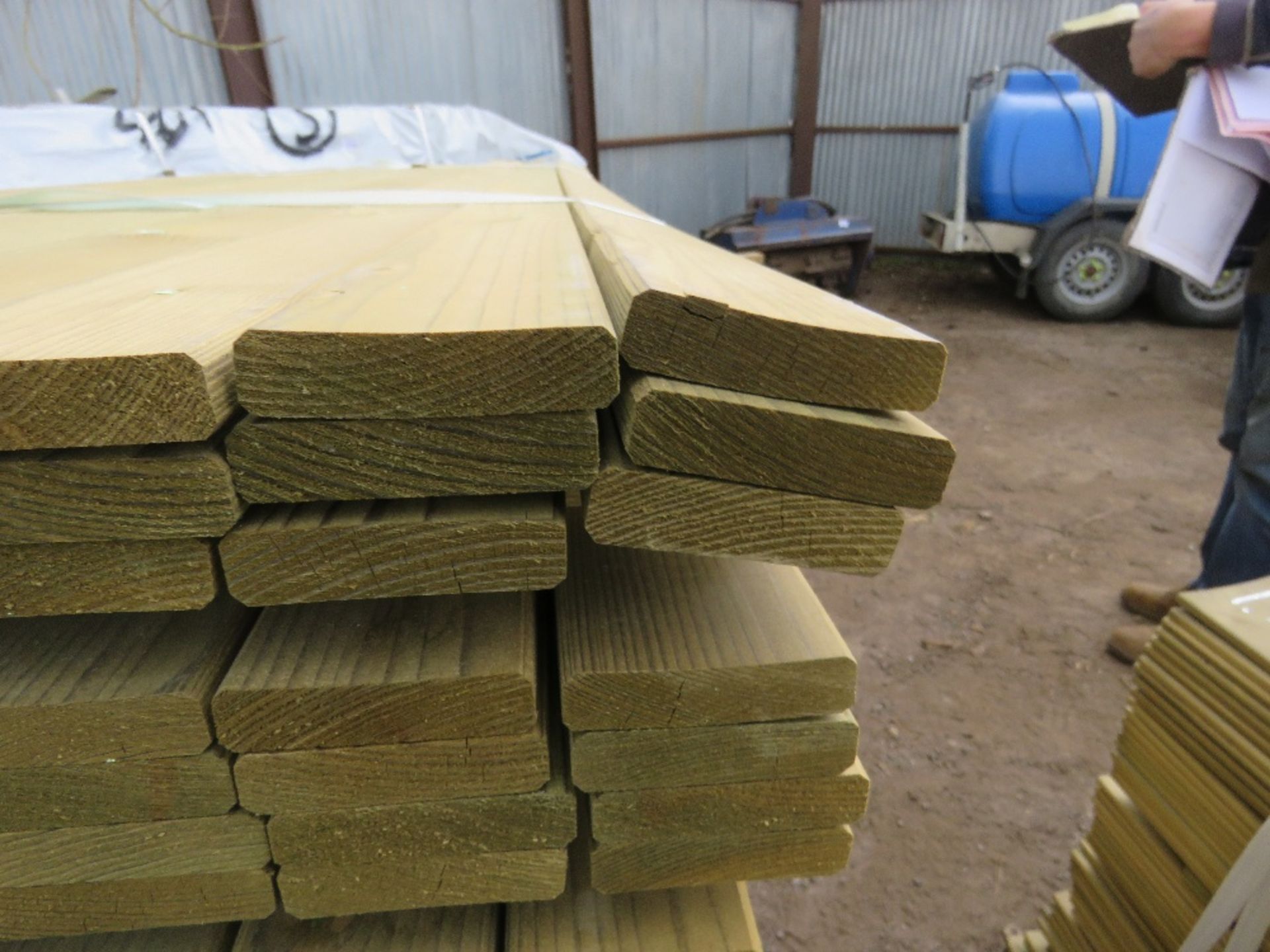 LARGE QUANTITY OF TREATED CLADDING BOARDS 1.83M X 70MM X 18MM APPROX - Image 6 of 7