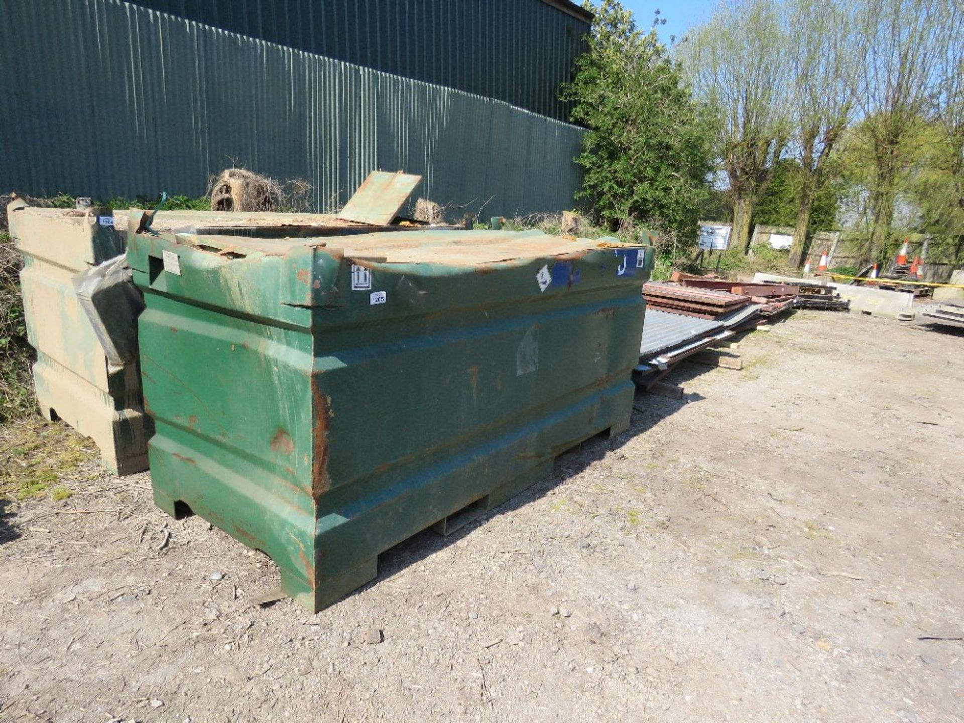 STEEL FUEL STORAGE TANK.