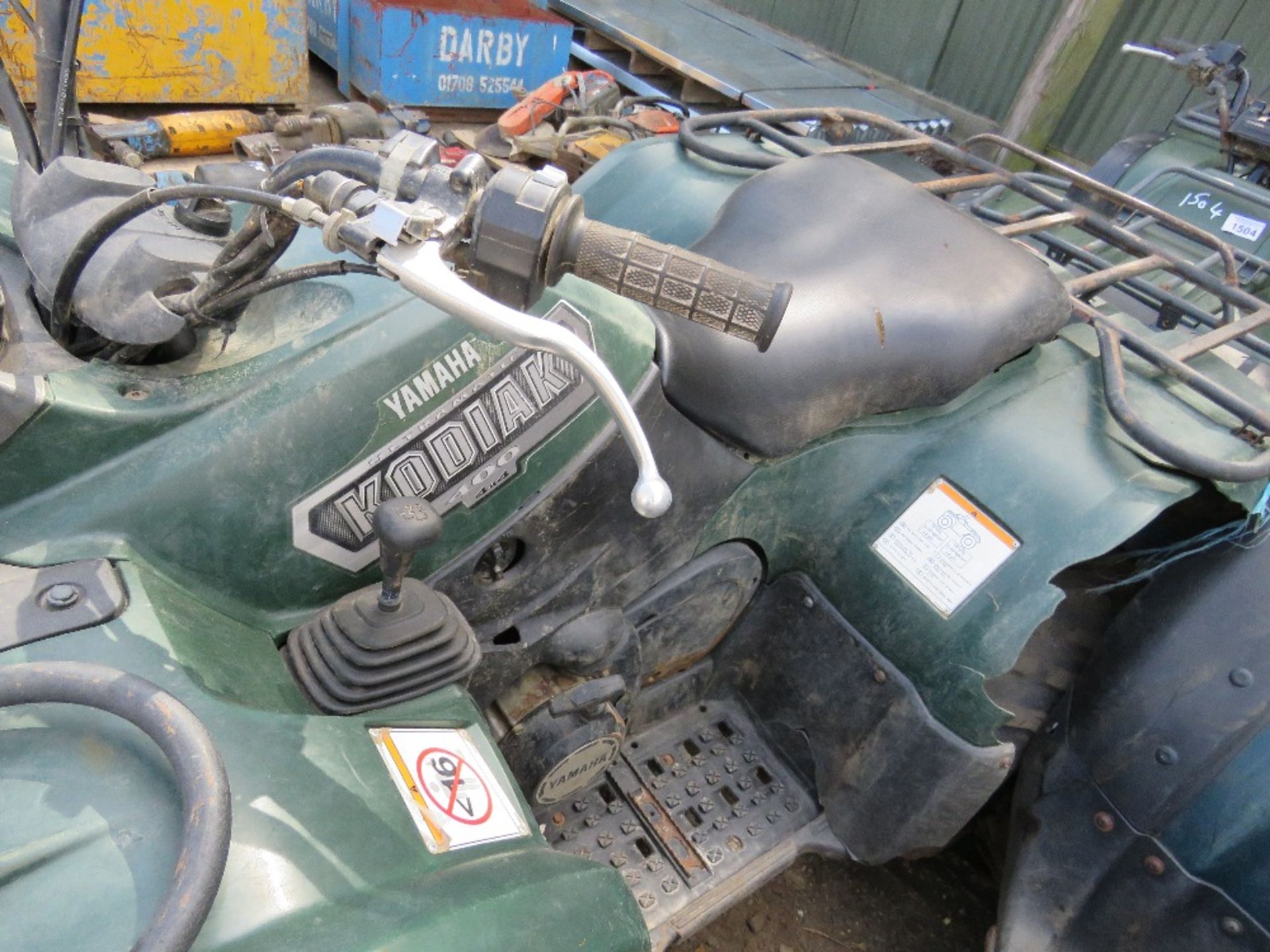 YAMAHA KODIAK 400 4X4 QUAD BIKE. WHEN TESTED WAS SEEN TO RUN AND DRIVE. - Image 3 of 3