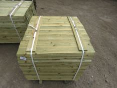 LARGE PACK OF PRESSURE TREATED FEATHER EDGE CLADDING TIMBER 0.9M X 10CM WIDE APPROX.