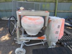 BELLE 110VOLT SITE MIXER, YEAR 2016, 110VOLT POWERED. WHEELS NEED ATTENTION. UNTESTED, CONDITION UNK