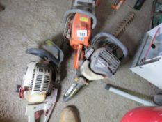 2 X HEDGE CUTTERS PLUS A HUSQVARNA CHAINSAW. UNTESTED, CONDITION UNKNOWN.