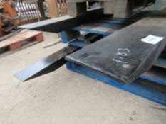 PAIR OF FORKLIFT EXTENSION TINES / SLEEVES. 6FT LENGTH APPROX.