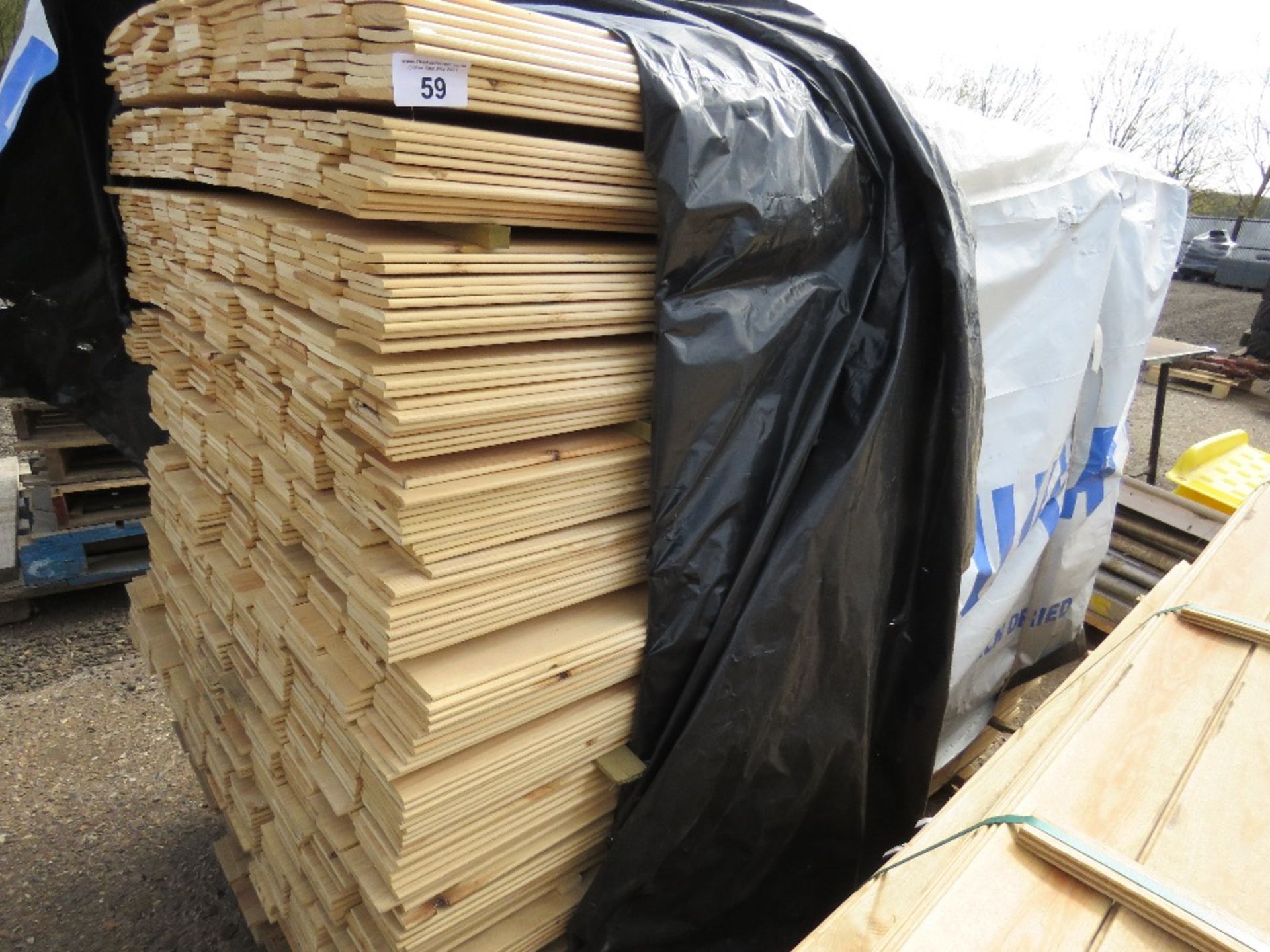 EXTRA LARGE PACK OF FLAT MACHINED FINISH CLADDING TIMBER BOARDS 1.75M X 9.5CM APPROX, UNTREATED.