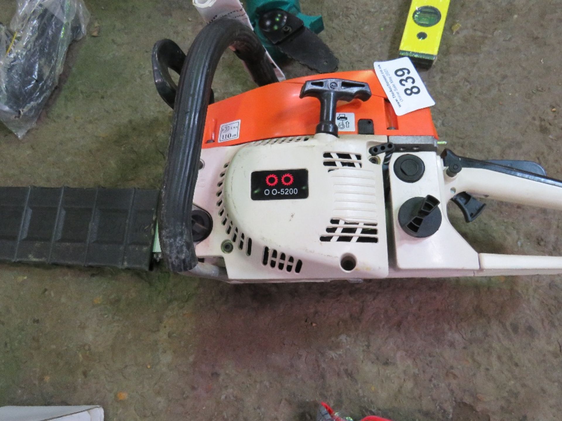 PETROL ENGINED CHAINSAW.