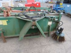 SUTON / GURNEY REEVE 2.2M WIDE HYDRAULIC POWERED YARD BRUSH WITH COLLECTOR AND GUTTER BRUSH. YEAR 20