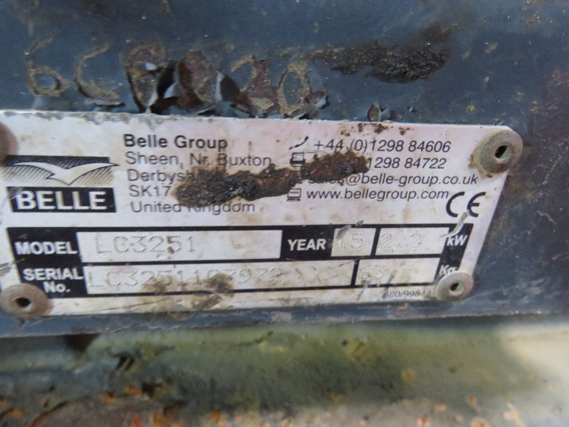 BELLE LC3251 PETROL ENGINED COMPACTION PLATE. WHEN TESTED WAS SEEN TO RUN AND VIBRATE. - Image 2 of 3