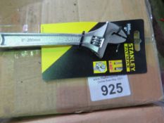 BOX OF 24 X STANLEY FATMAX 200MM ADJUSTABLE WRENCH SPANNERS.