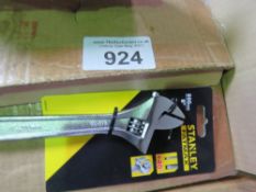 BOX OF 24 X STANLEY FATMAX 200MM ADJUSTABLE WRENCH SPANNERS.