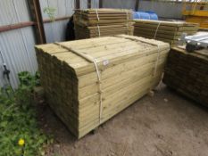 LARGE PACK OF PRESSURE TREATED FEATHER EDGE CLADDING TIMBER 1.8M X 10CM WIDE APPROX.