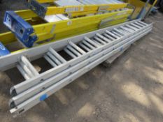 3 STAGE ALUMINIUM LADDER, 11FT LENGTH CLOSED APPROX.