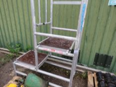 SMALL SIZED ALUMINIUM PODIUM UNIT WITH PLATFORMS. NO VAT ON HAMMER PRICE.