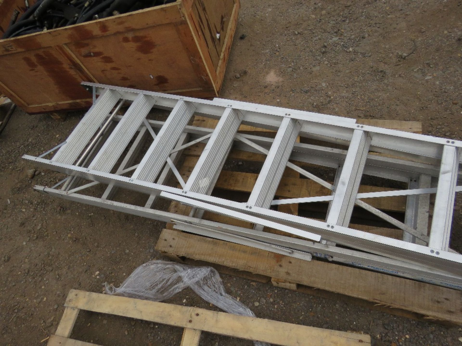 2 X 10 RUNG ALUMINIUM STEP LADDERS. - Image 3 of 3