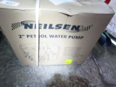 NIELSEN 2" PETROL ENGINED WATER PUMP IN BOX.