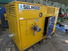 SELWOOD 4" KUBOTA ENGINED WATER PUMP, YEAR 2006. WHEN TESTED WAS SEEN TO TURN OVER BUT NOT STARTING