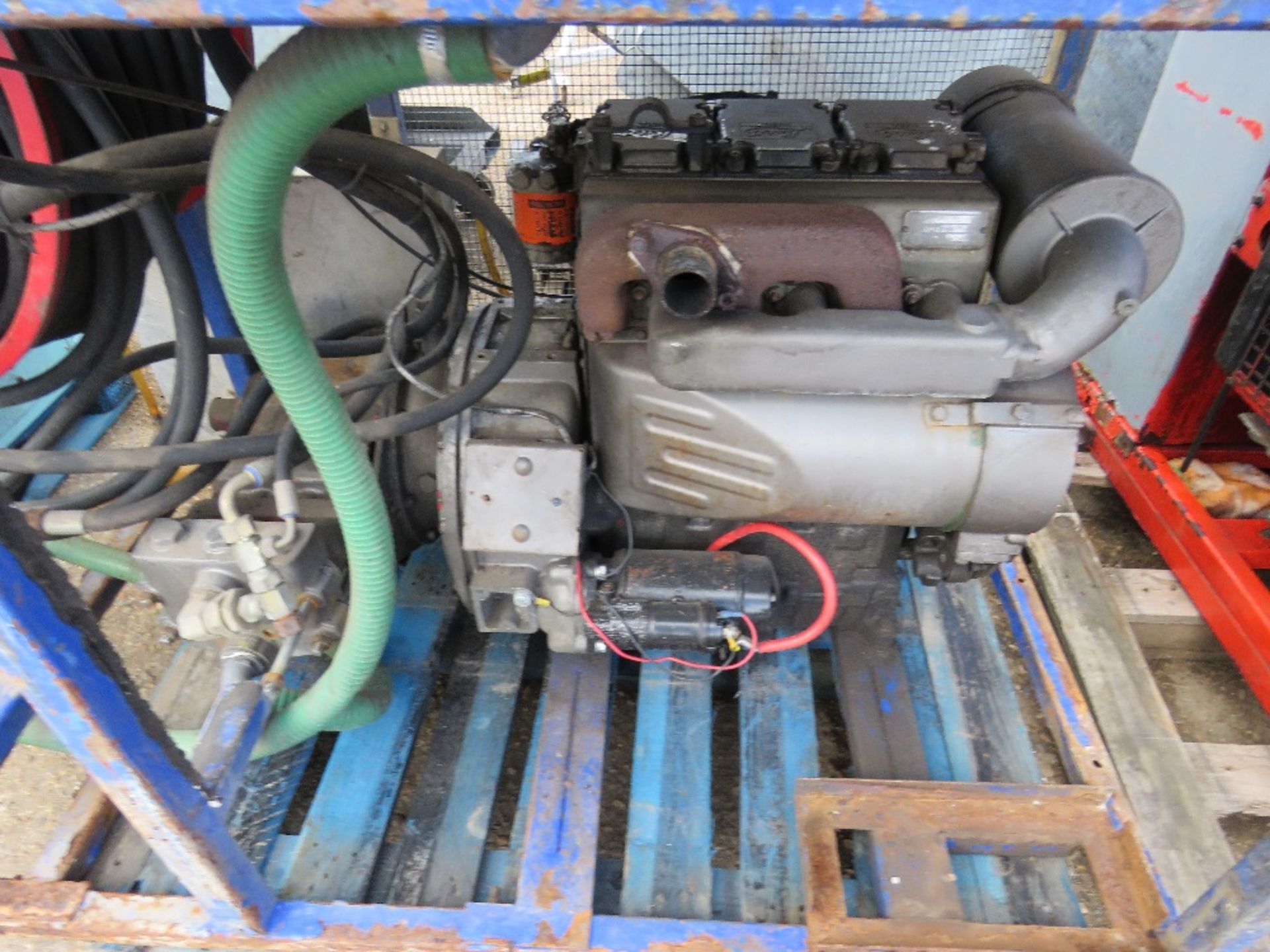 LISTER 3 CYLINDER ENGINED HIGH PRESSURE JETTER/WASHER UNIT, UNTESTED, CONDITION UNKNOWN. - Image 3 of 5