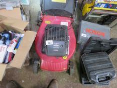 PETROL ENGINED LAWNMOWER. WHEN TESTED WAS SEEN TO RUN AND DRIVE. NO VAT ON HAMMER PRICE.