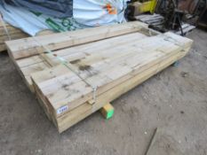 STACK OF 21NO UNTREATED TIMBER POSTS, 2.1M LENGTH X 12CM X 7.5CM APPROX.