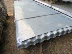 PACK OF 50NO UNUSED GALVANISED CORRUGATED ROOF SHEETS, 8FT LENGTH, 0.9M WIDE, 26 GUAGE.