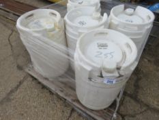 5 X 40LITRE HEAVY DUTY CARBOYS CONTAINERS.