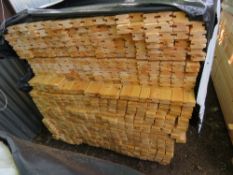 LARGE PACK OF "H" PROFILE UNTREATED WOODEN BATTENS, 55MM X 35MM @ 1.44M LENGTH APPROX.