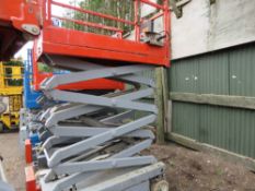 SKYJACK SJ111-3219 SCISSOR LIFT ACCESS PLATFORM. YEAR 2004. SLIDE OUT DECK EXTENSION. SN:244102. WHE