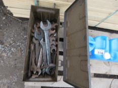 TOOL BOX WITH SPANNERS.