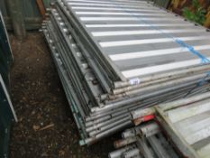 18 X SOLID TEMPORARY FENCE PANELS, METAL CLAD.