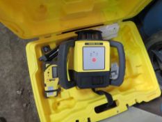 LEICA RUGBY 610 ROTARY LASER LEVEL SET, UNTESTED.