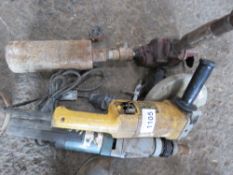 ANGLE GRINDER, AIR POWERED CORE DRILL PLUS A 110VOLT CORE DRILL. CONDITION UNKNOWN. DIRECT FROM UTIL