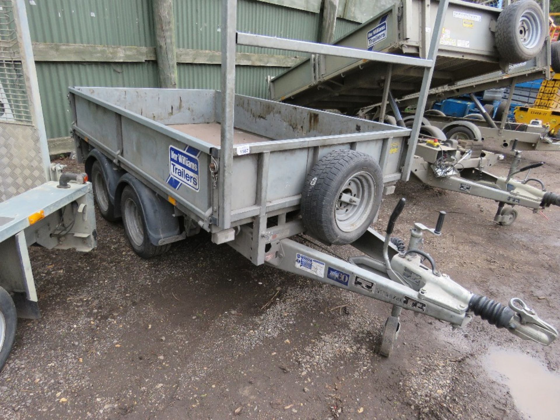 IFOR WILLIAMS LM85G TWIN AXLED DROP SIDED TRAILER SN:SCKD00000J5151710. 8FT X 5FT.