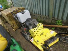 GD PRODUCTS PREMIER HYDRO PEDSTRIAN MOWER. WHEN TESTED WAS SEEN TO RUN AND DRIVE AND BLADES TURNED