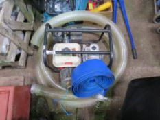 PETROL ENGINED WATER PUMP C/W HOSES. NO VAT ON HAMMER PRICE.