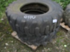 2 X 15.5-25 TELEHANDLER PART WORN TYRES.