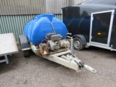 TOWED TWIN AXLED HIGH PRESSURE WASHER WITH YANMAR DIESEL ENGINE. WHEN TESTED WAS SEEN TO RUN AND PUM