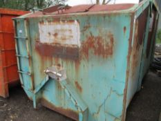 INVICTA HOOK LOADER WASTE BIN WITH FULL WIDTH REAR DOOR. PREVIOUSLY USED ON 7.5 TONNE TRUCK. 12FT LE