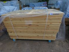 LARGE PACK OF "H" PROFILE UNTREATED WOODEN BATTENS, 55MM X 35MM @ 1.57M LENGTH APPROX.